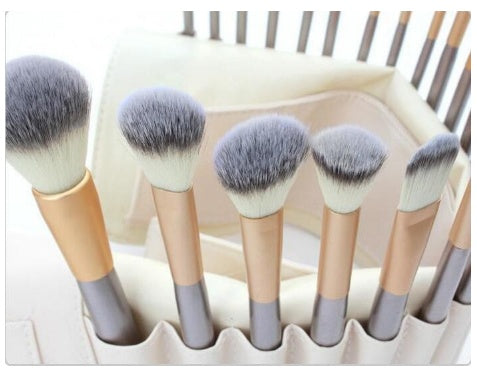Persian Make-up Brush Suit Rice White Make Up Brush, Champagne Color Brush Handle Make-up Brush Without - Skin Deep Secrets
