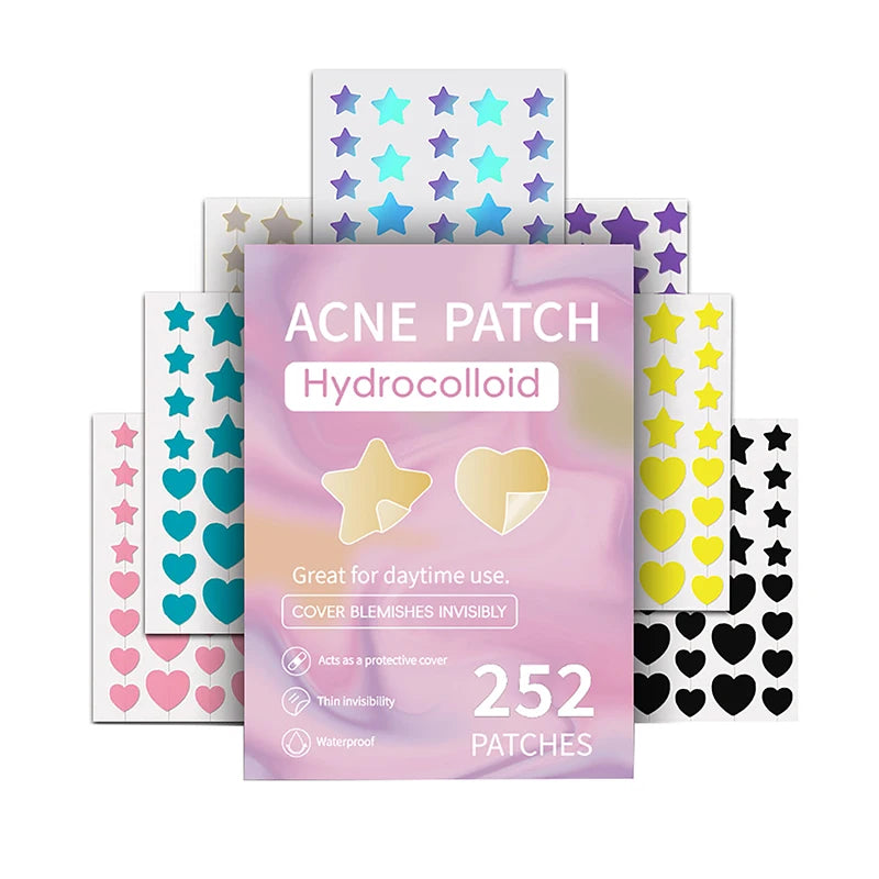 252pcs Pimple Patch Acne - Invisible Acne Removal with Skin Care Stickers - Skin Deep Secrets