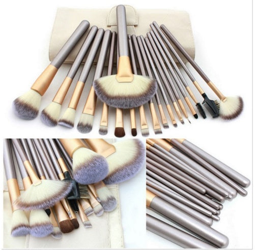 Persian Make-up Brush Suit Rice White Make Up Brush, Champagne Color Brush Handle Make-up Brush Without - Skin Deep Secrets 