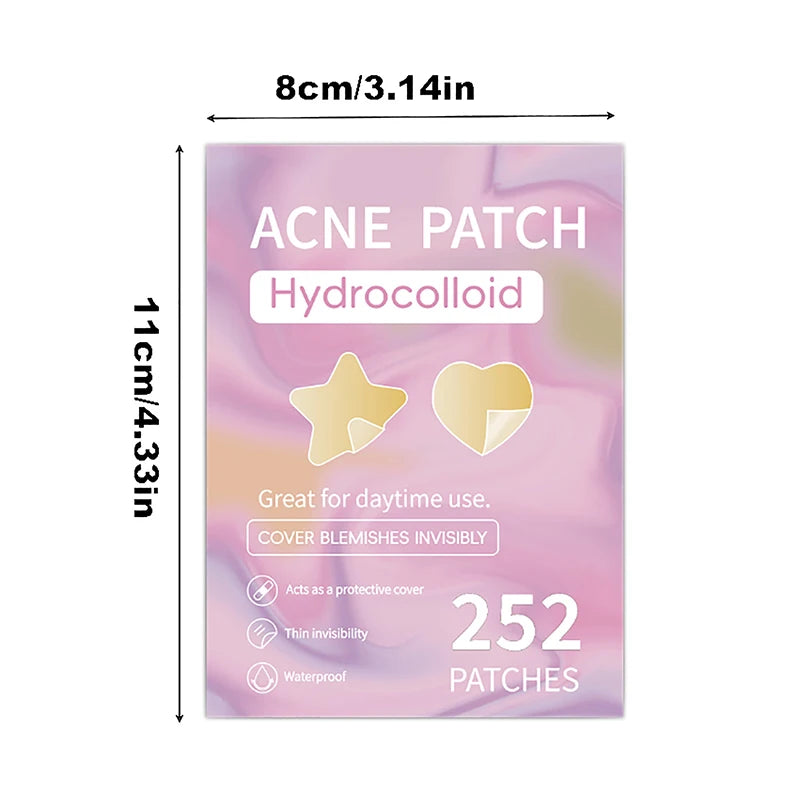 252pcs Pimple Patch Acne - Invisible Acne Removal with Skin Care Stickers - Skin Deep Secrets 