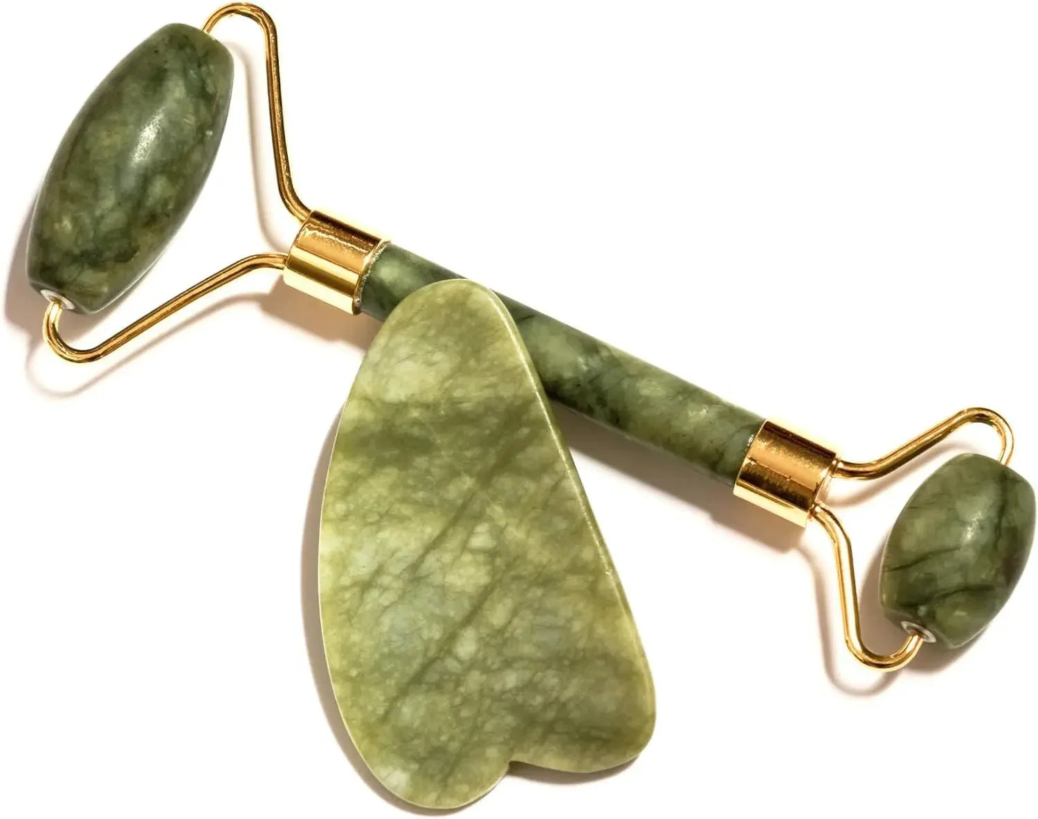 Natural Jade Face Roller | Gua Sha Set |Soothe, Sculpt, and Glow Naturally - Skin Deep Secrets 